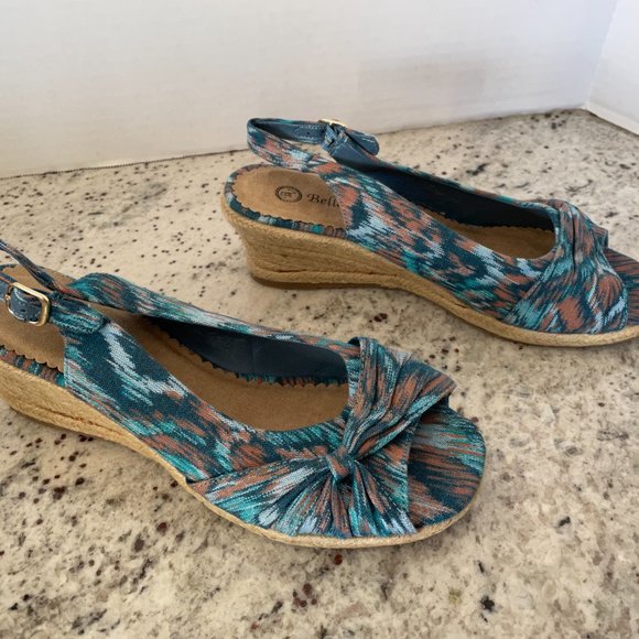 Bella Vita Wedge Sandals Colorful Women's 8.5M - Picture 2 of 8